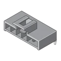 Molex Nano-Fit Series Right Angle Through Hole PCB Header, 2 Contact, 2.5 mm Pitch, 1 Row, Shrouded 105313-1102