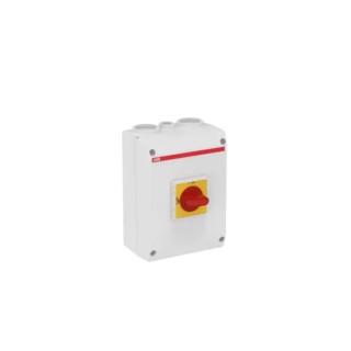ABB 3-Pole Screw Switch Disconnector IP65, 0A, Red Yellow Handle, Series OTE 