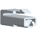 TE Connectivity FASTON .250 1 Way Nylon Crimp Terminal Housing 6.35 mm Tab Size Natural 172128-1