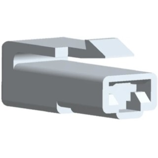 TE Connectivity FASTON .250 1 Way Nylon Crimp Terminal Housing 6.35 mm Tab Size Natural 172128-1