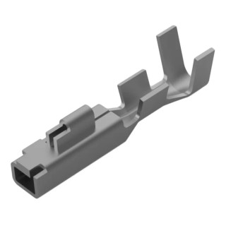 TE Connectivity AMP Universal Power Series Female Crimp Terminal, 12A, 26 AWG Min to 22 AWG Max, Tin Plating 175151-1