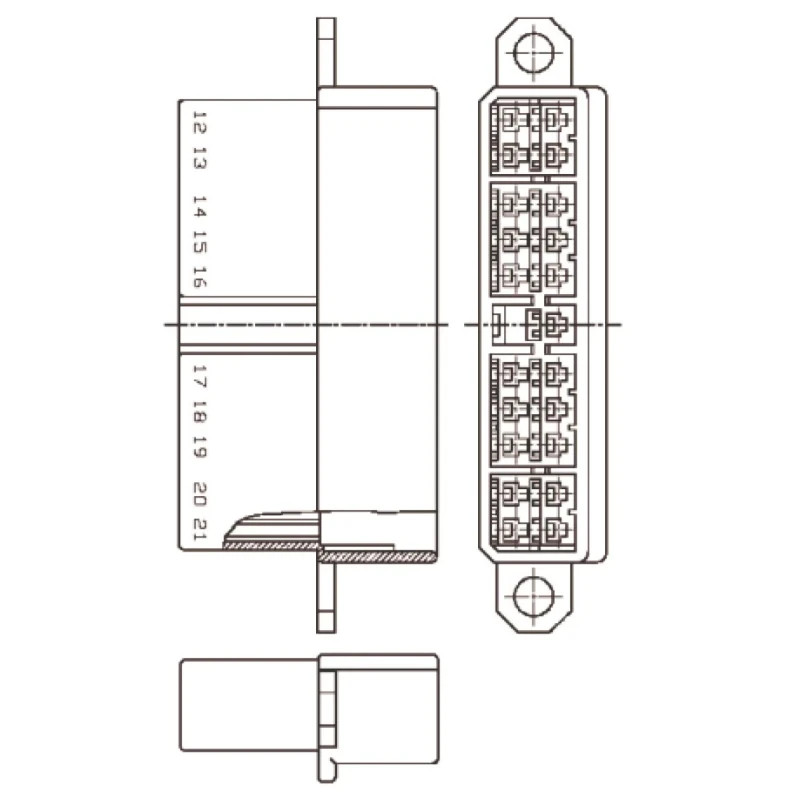 TE Connectivity Multi-Interlock Mark II Female Connector Housing 6 mm Pitch 13 Way 2 Row Straight 172515-1