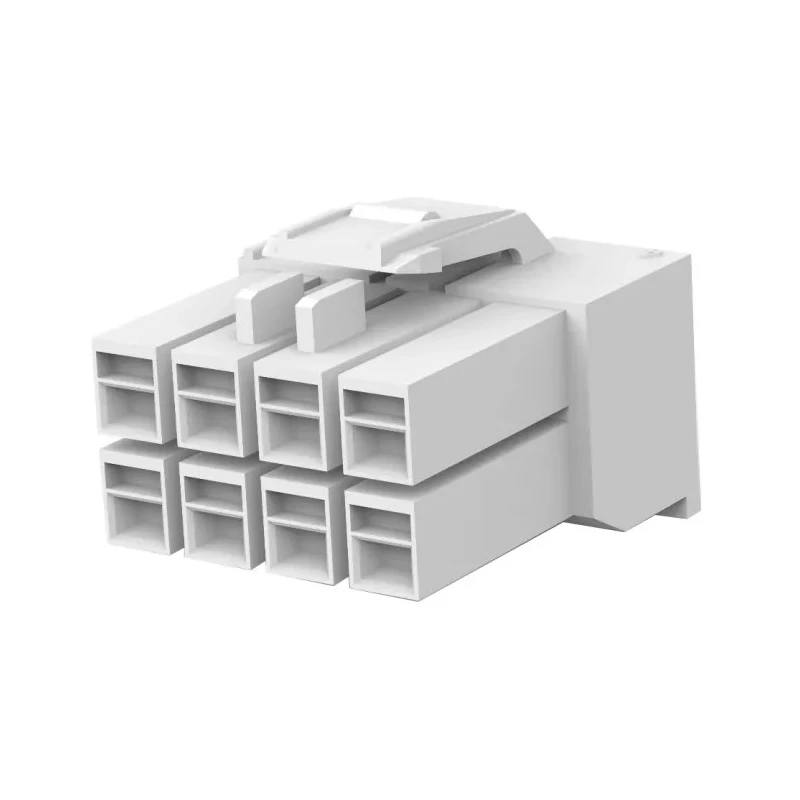 TE Connectivity AMP Universal Power Male Connector Housing 8 Way 2 Row 3.96 mm Pitch Nylon 176275-1