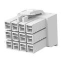 TE Connectivity AMP Universal Power Male Connector Housing 12 Way 3 Row 3.96 mm Pitch Nylon 176278-1