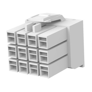 TE Connectivity AMP Universal Power Male Connector Housing 12 Way 3 Row 3.96 mm Pitch Nylon 176278-1