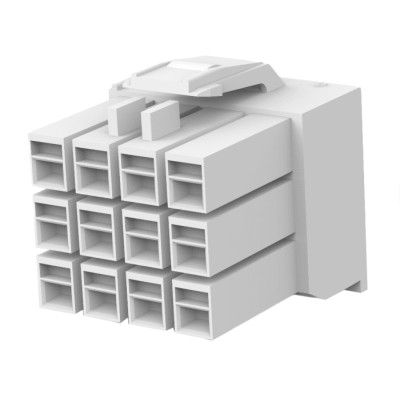 TE Connectivity AMP Universal Power Male Connector Housing 12 Way 3 Row 3.96 mm Pitch Nylon Cable Mount 176278-1