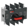 ABB 4-Pole Screw Mount Switch Disconnector, Black Handle, IP00/IP65, 200A, 1000V AC, 200 kW 1SCA022762R5830