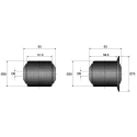 Interroll Polyamide Round Conveyor Roller Plain 50 mm Diameter x 65 mm Length, 300 N Dynamic Load Capacity, 8 mm 2900