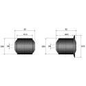 Interroll Polyamide Round Conveyor Roller Plain 50 mm Diameter x 65 mm Length, 300 N Dynamic Load Capacity, 8 mm 2900
