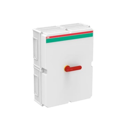 ABB 4-Pole Screw Mount Switch Disconnector IP65, Yellow Red Handle, 0A OT Series 