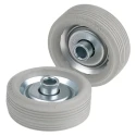 Interroll 200 N Rubber Tyre Steel Hub Skate Wheel, 48 mm Diameter, 8.2 mm Bore 2203