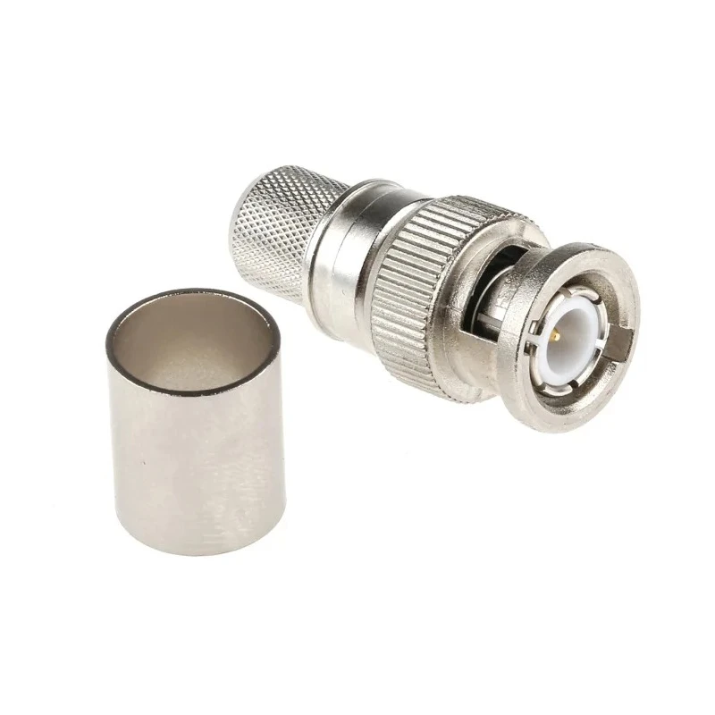 Telegartner BNC Series Coaxial Connector Cable Male BNC 50 Ω Straight Body Crimp J01000A0059