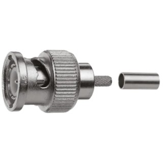 Telegartner BNC Series Coaxial Connector Cable Male BNC, 75 Ω, Straight Body Crimp J01002A0010