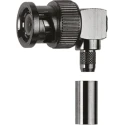 Telegartner BNC Series 75 Ω Coaxial Connector Cable Male BNC Right Angle Body Crimp J01002A1356