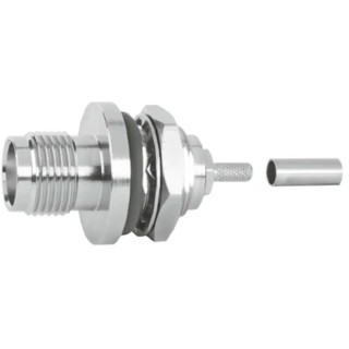 Telegartner TNC Series Coaxial Connector Panel Mount Female 50 Ω Straight Body Solder J01011A0058