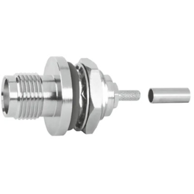 Telegartner TNC Series Coaxial Connector Panel Mount Female 50 Ω Straight Body Solder J01011A0058