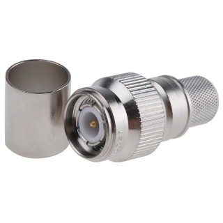 Telegartner TNC Series Coaxial Connector Cable Male TNC 50 Ω Straight Body Crimp J01010A0052