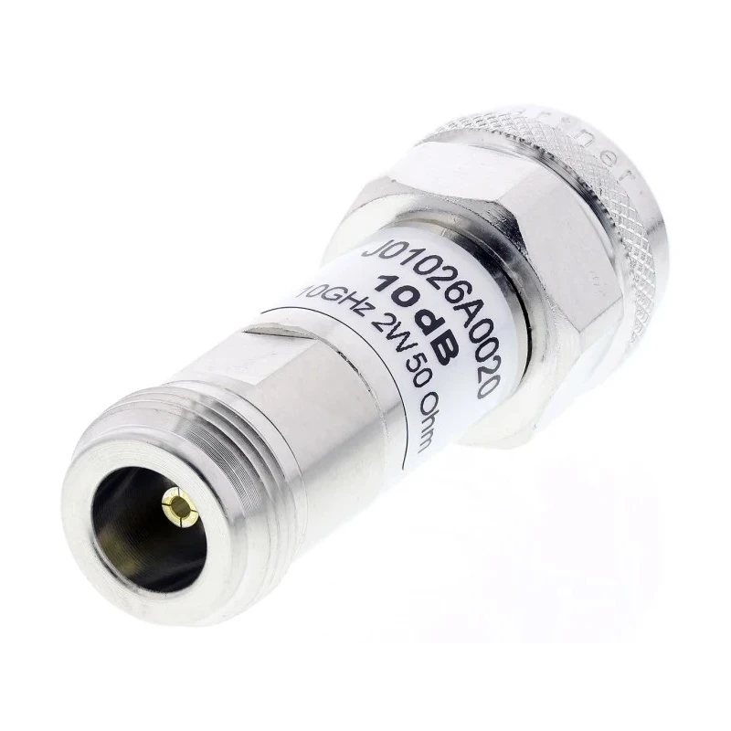 Telegartner RF Attenuator N Plug to N Socket 50Ω 1-10GHz 10dB 100°C J01026A0020