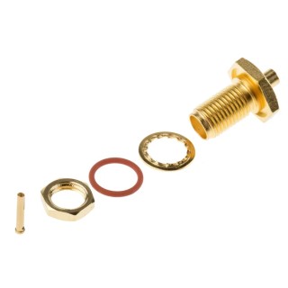 Telegartner SMA Series Coaxial Connector Panel Mount Female SMA 50 Ω Straight Body Solder J01151A0061