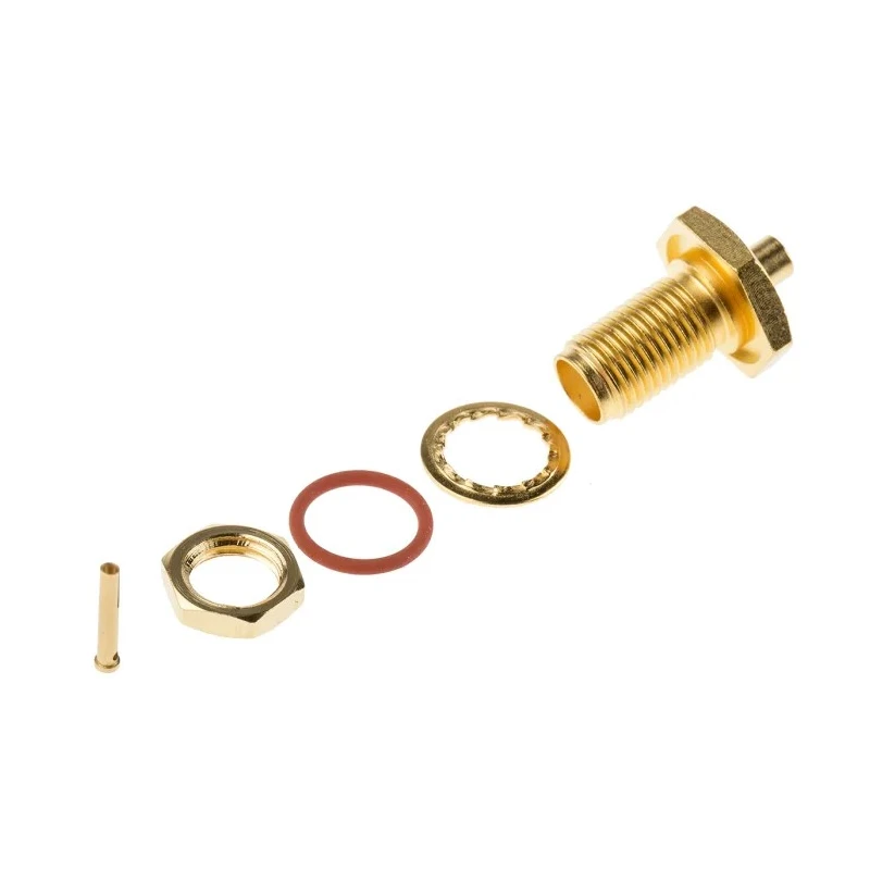Telegartner SMA Series Coaxial Connector Panel Mount Female SMA 50 Ω Straight Body Solder J01151A0061