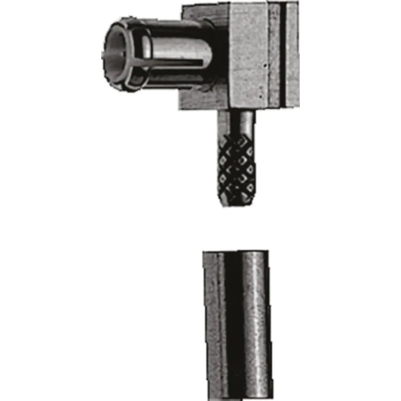 Telegartner MCX Series Coaxial Connector Cable Male MCX, 50Ω, Right Angle Body Crimp J01270A0211