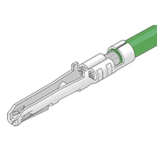 Molex Nano-Fit Series Female Crimp Terminal 6A Current Tin Plated Copper Contact 26 AWG Min, 24 AWG Max 105300-1100