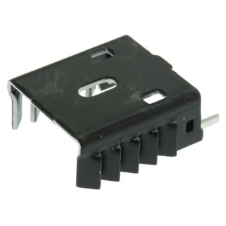 AAVID THERMALLOY Heatsink TO-220 Package Black Anodised Aluminium 13°C/W Thermal Resistance 31.2 mm x 12.5 mm x 30.4 5900PBG