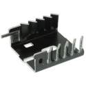 AAVID THERMALLOY Heatsink TO-220 Package Black Anodised Aluminium 13°C/W Thermal Resistance 31.2 mm x 12.5 mm x 30.4 5900PBG