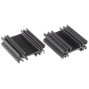 AAVID THERMALLOY Aluminium Black Anodised Heatsink for TO-218, TO-220, TO-247 Devices with 10.2°C/W Thermal SW38-2G