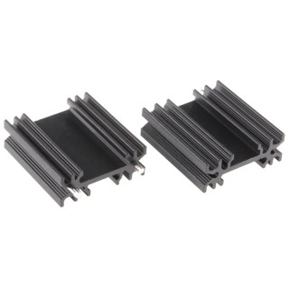 AAVID THERMALLOY Aluminium Black Anodised Heatsink for TO-218, TO-220, TO-247 Devices with 10.2°C/W Thermal SW38-2G