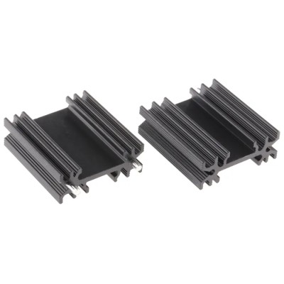 AAVID THERMALLOY Aluminium Black Anodised Heatsink for TO-218, TO-220, TO-247 Devices with 10.2°C/W Thermal SW38-2G