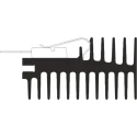 AAVID THERMALLOY Heatsink for Power Semiconductors Black Anodised 50 mm x 150 mm x 27 mm 2.46°C/W THE MAX CLIP 0S506/150/B