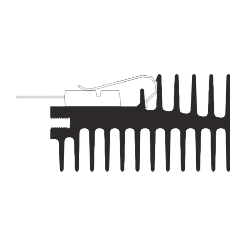 AAVID THERMALLOY Heatsink for Power Semiconductors Black Anodised 50 mm x 150 mm x 27 mm 2.46°C/W THE MAX CLIP 0S506/150/B