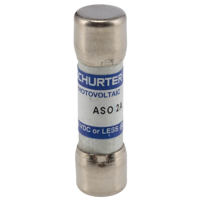 Schurter 2A F Melamine Cartridge Fuse, 10 x 38 mm, 1kV DC Voltage, ASO Series 0090.0002