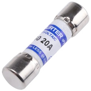 Schurter 20A F Melamine Cartridge Fuse 10 x 38 mm 1kV dc 0090.0020