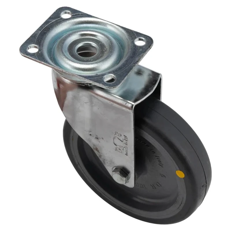 RS PRO Swivel Castor Wheel 100 mm Diameter 60 kg Load Capacity Rubber Tyre 129 mm Height 30 mm Width 712-4863