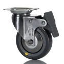 RS PRO Braked Swivel Castor 50 kg Capacity 80 mm Wheel Rubber 712-4869