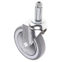 RS PRO Swivel Castor Wheel, Rubber Material, 100 kg Capacity, 125 mm Diameter, 32 mm Width, 159 mm Height 712-4881