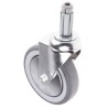 RS PRO Swivel Castor Wheel, Rubber Material, 100 kg Capacity, 125 mm Diameter, 32 mm Width, 159 mm Height 712-4881