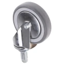 RS PRO Swivel Castor Wheel, Rubber Material, 100 kg Capacity, 125 mm Diameter, 32 mm Width, 159 mm Height 712-4881