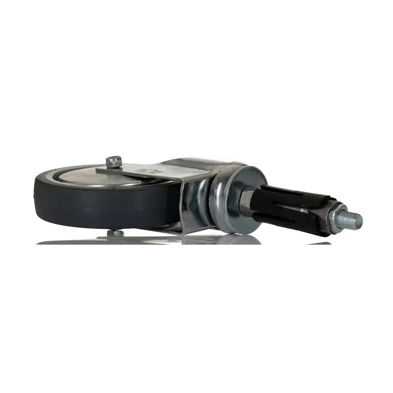 RS PRO Swivel Castor 60 kg Capacity 100 mm Rubber Wheel 127 mm Overall Height 712-4888