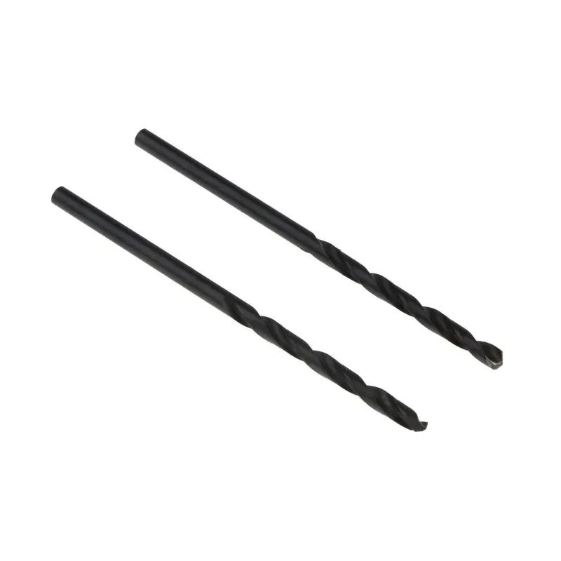 Tivoly High-Speed Steel Drill Bits, Cylindrical Shank, 2.5mm, 118° Point Angle, 4 Flutes, 2 Pieces, DIN 338 11436720250