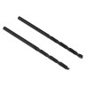Tivoly High-Speed Steel Drill Bits, Cylindrical Shank, 2.5mm, 118° Point Angle, 4 Flutes, 2 Pieces, DIN 338 11436720250
