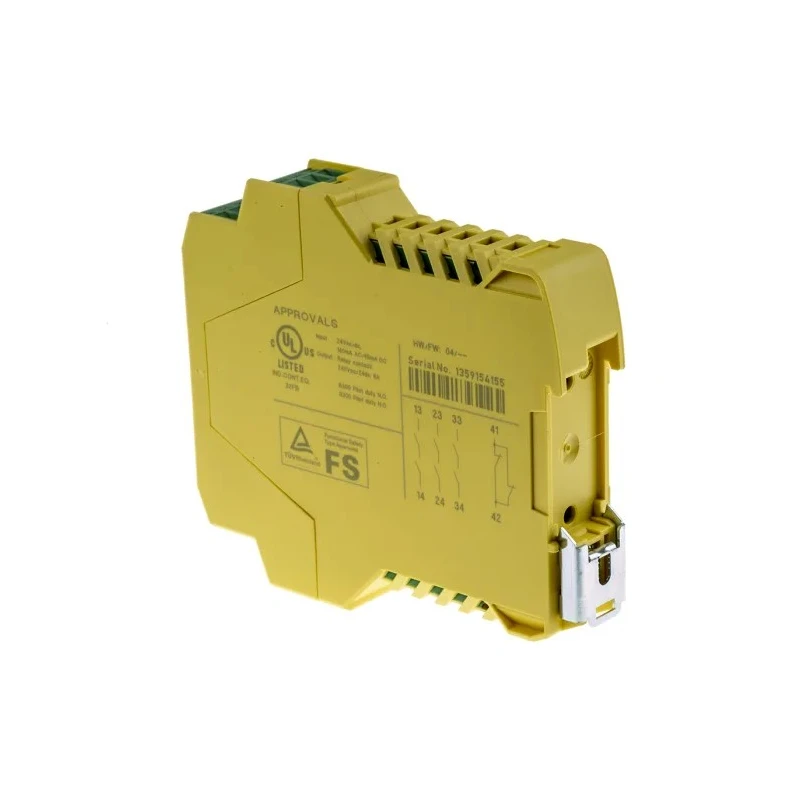 Phoenix Contact 24V AC/DC Safety Relay, 3 Safety Contacts, 1 Auxiliary Contact, IP54, Model 2900509