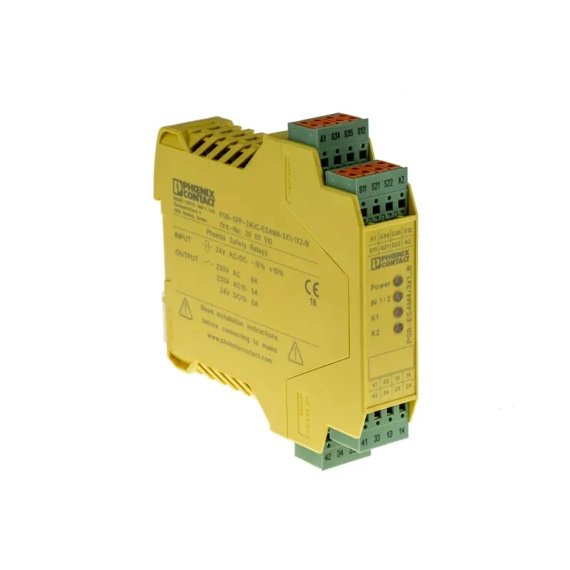 Phoenix Contact 24V ac/dc Safety Relay PSR-SPP-24UC/ESAM4/3X1/1X2/B with 3 Safety Contacts and 1 Auxiliary Contact ESAM4
