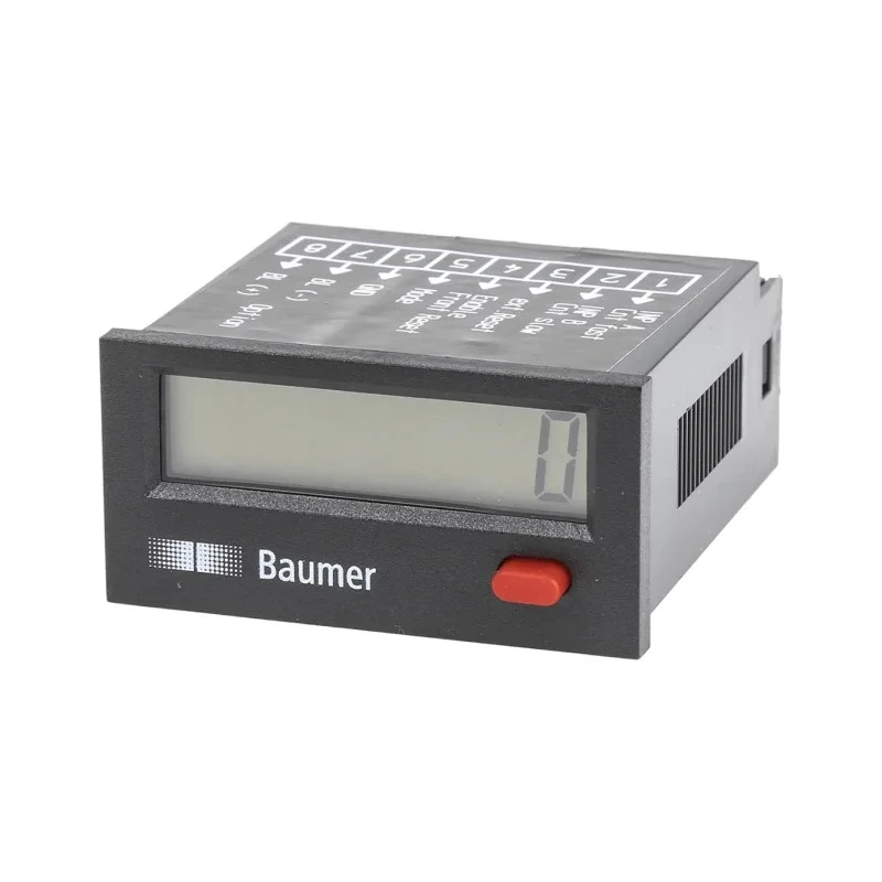 Baumer 8 Digit Digital Totalizer Counter ISI30, Panel Mount, 10–260 VAC/DC, 7 kHz Fast Count Input ISI30