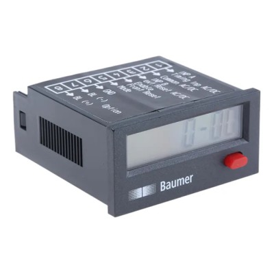 Baumer ISI34 Digital Hour Meter Counter 8-Digit LCD Display 10-260VAC/DC Germany ISI34