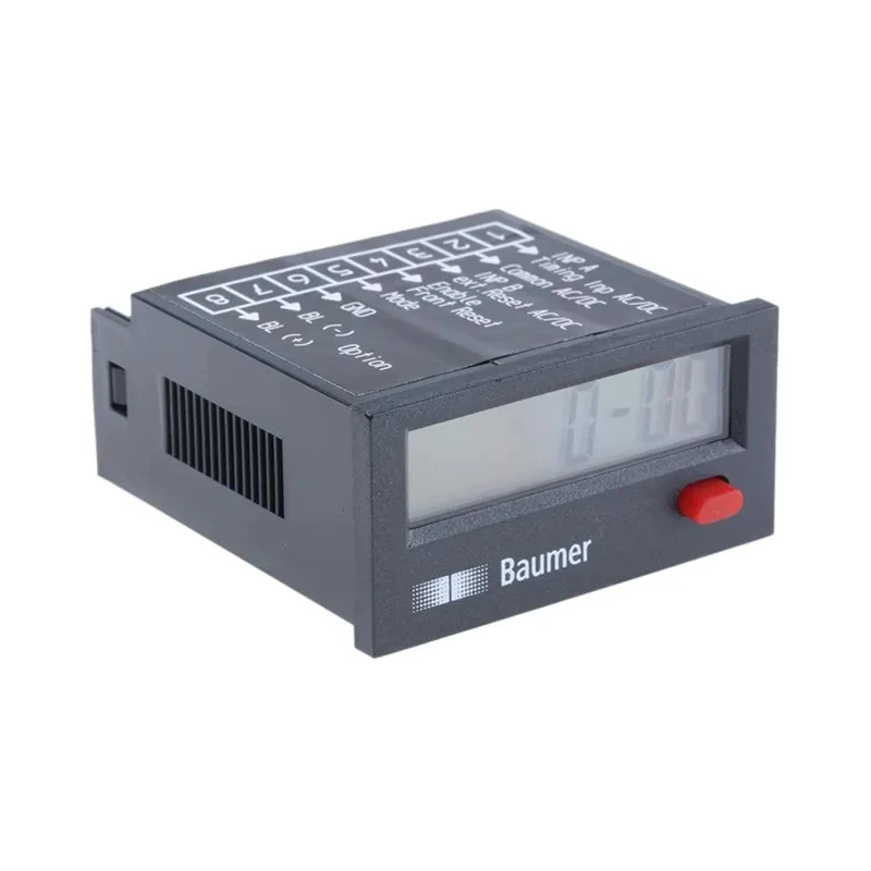 Baumer ISI34 Digital Hour Meter Counter 8-Digit LCD Display 10-260VAC/DC Germany ISI34
