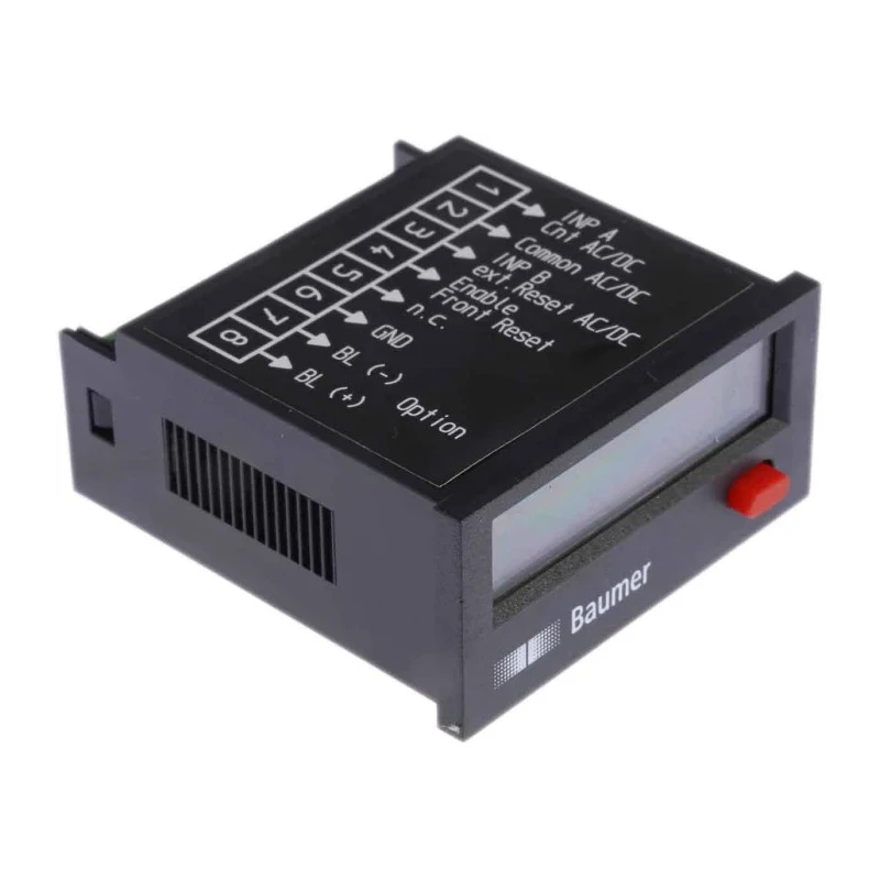Baumer 8 Digit Digital Counter, Panel Mounted, 8mm Digit Height, ISI30 