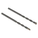 Tivoly Industrial Grade Tungsten Carbide Drill Bit 4 mm, Bright Finish, Straight Flute, 2 Pieces 10900220400